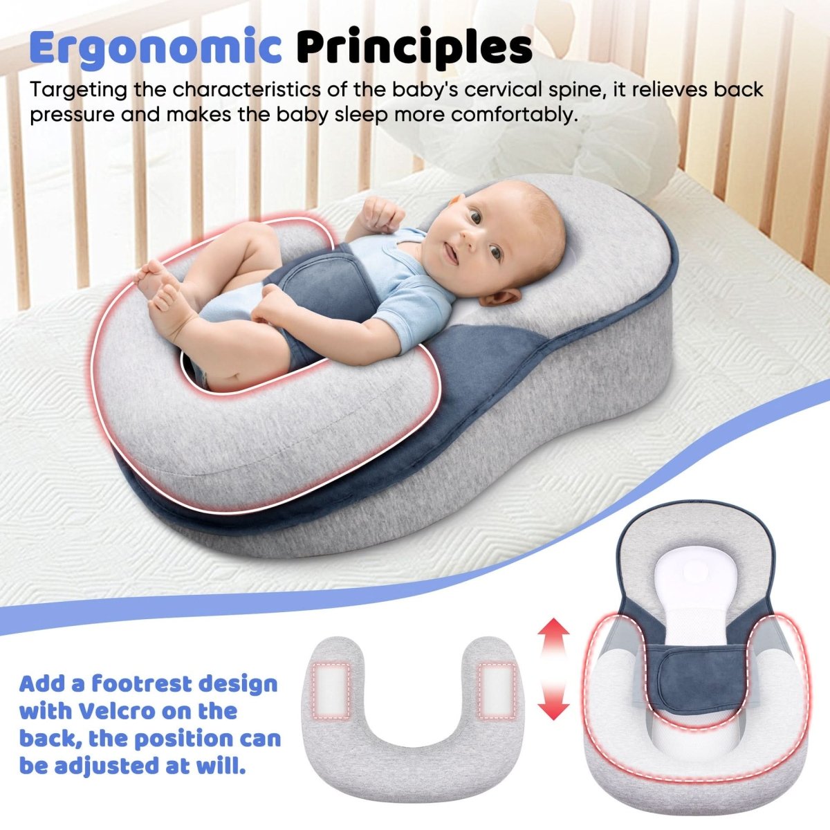 BLIDNEST ergonomisk babypude til babyer – billede 4
