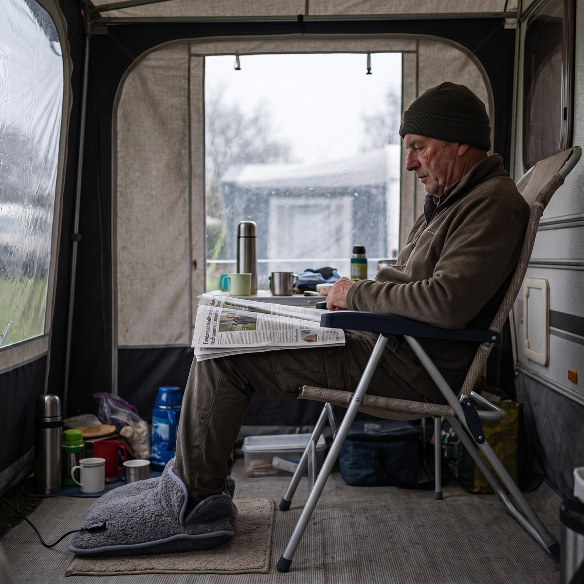 Fodvarmer med USB i sherpa og plys – billede 5