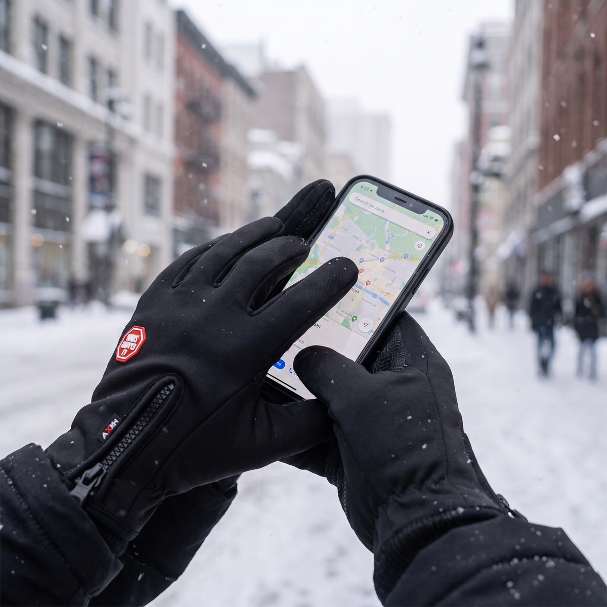 Varmehandske med touchfunktion i fingerspidserne og blødt for