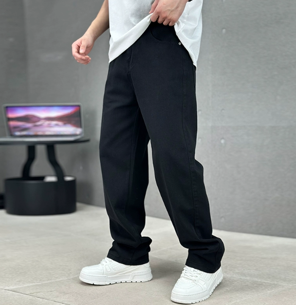 DENIMHOLT straight leg jeans i blød bomuld – billede 3
