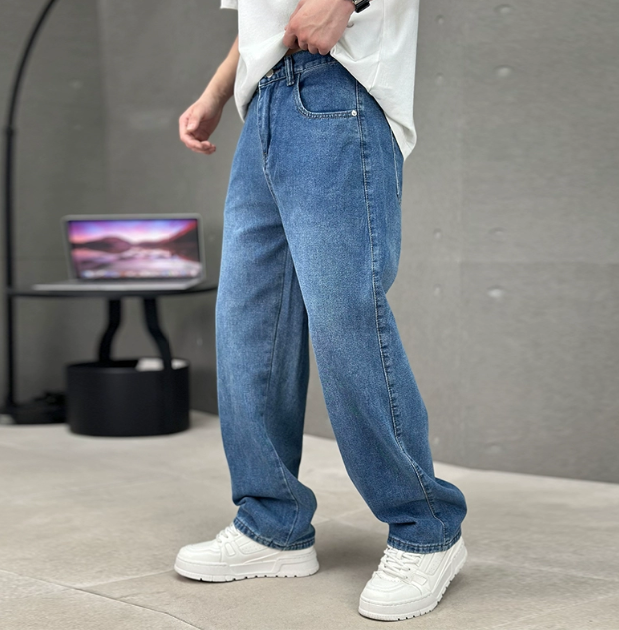 DENIMHOLT straight leg jeans i blød bomuld – billede 4