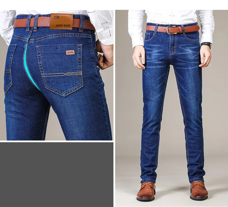 Lige jeans med stretch i holdbart materiale – billede 8