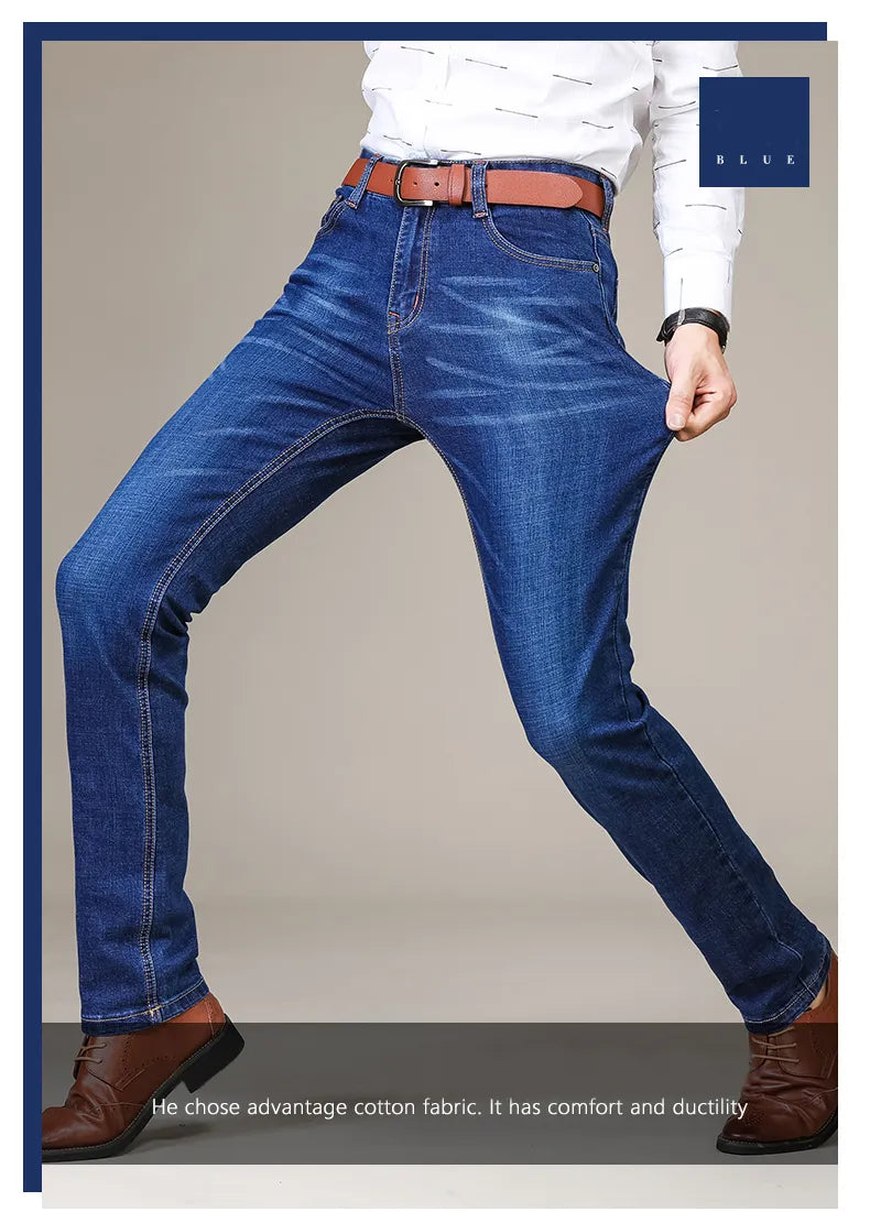 Lige jeans med stretch i holdbart materiale – billede 11
