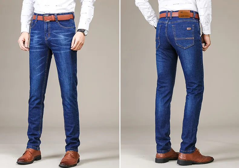 Lige jeans med stretch i holdbart materiale – billede 13
