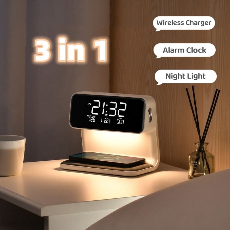 DØGNVIG vækkeur med natlampe og trådløs oplader – billede 8