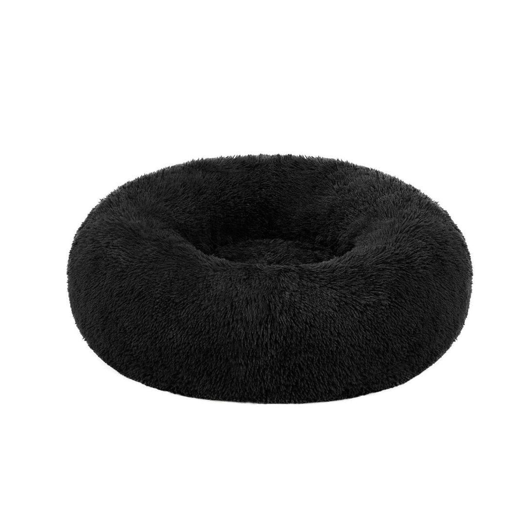 Donut hundekurv med memoryskum – ekstra blød plys – aftagelig fyldning – skridsikker bund