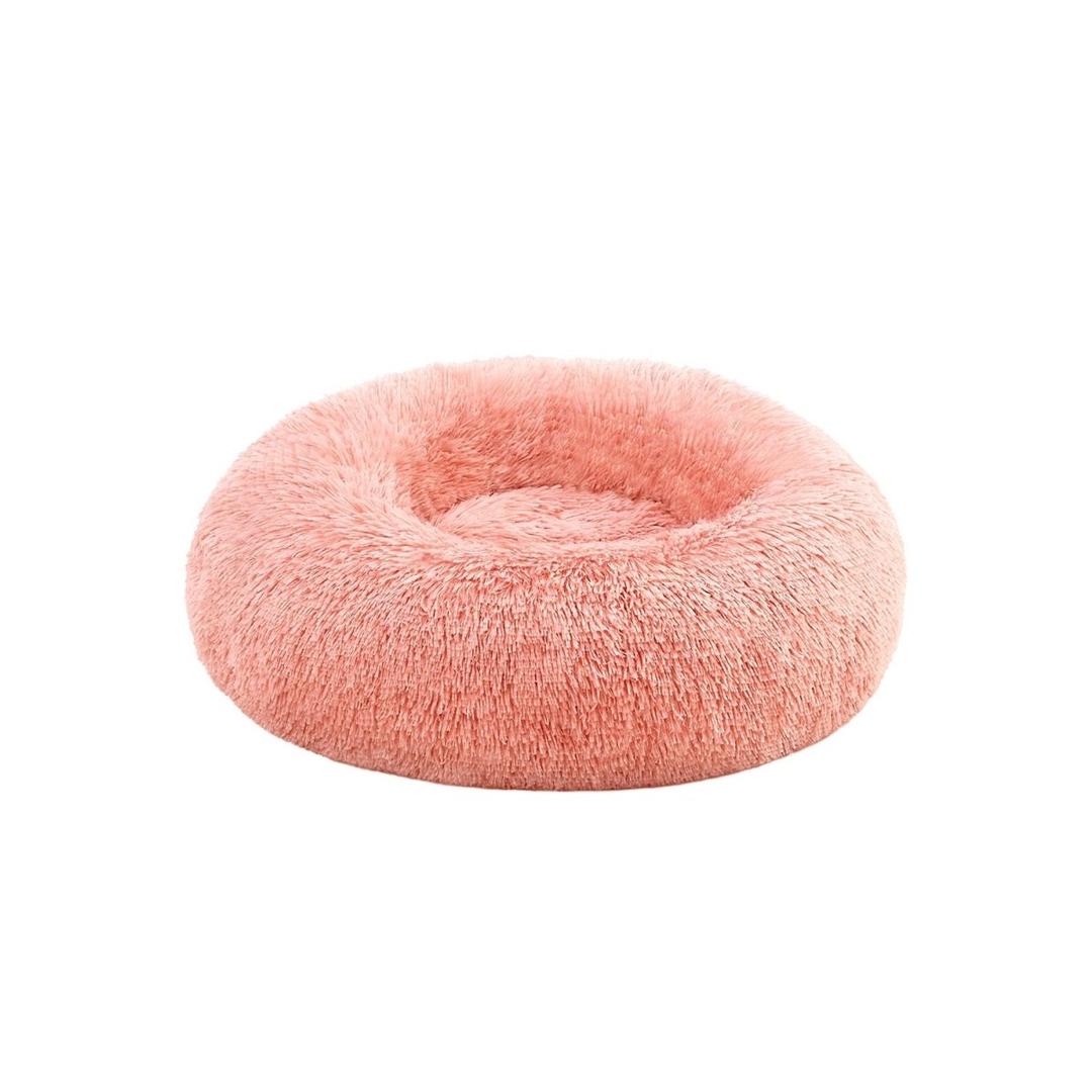 Donut hundekurv med memoryskum – ekstra blød plys – aftagelig fyldning – skridsikker bund