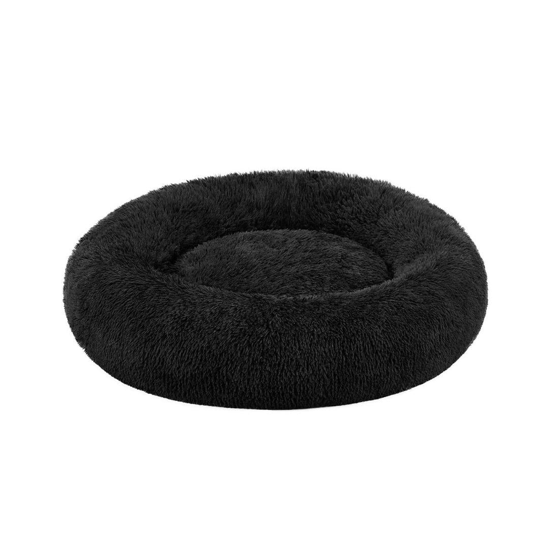 Donut hundekurv med memoryskum – ekstra blød plys – aftagelig fyldning – skridsikker bund