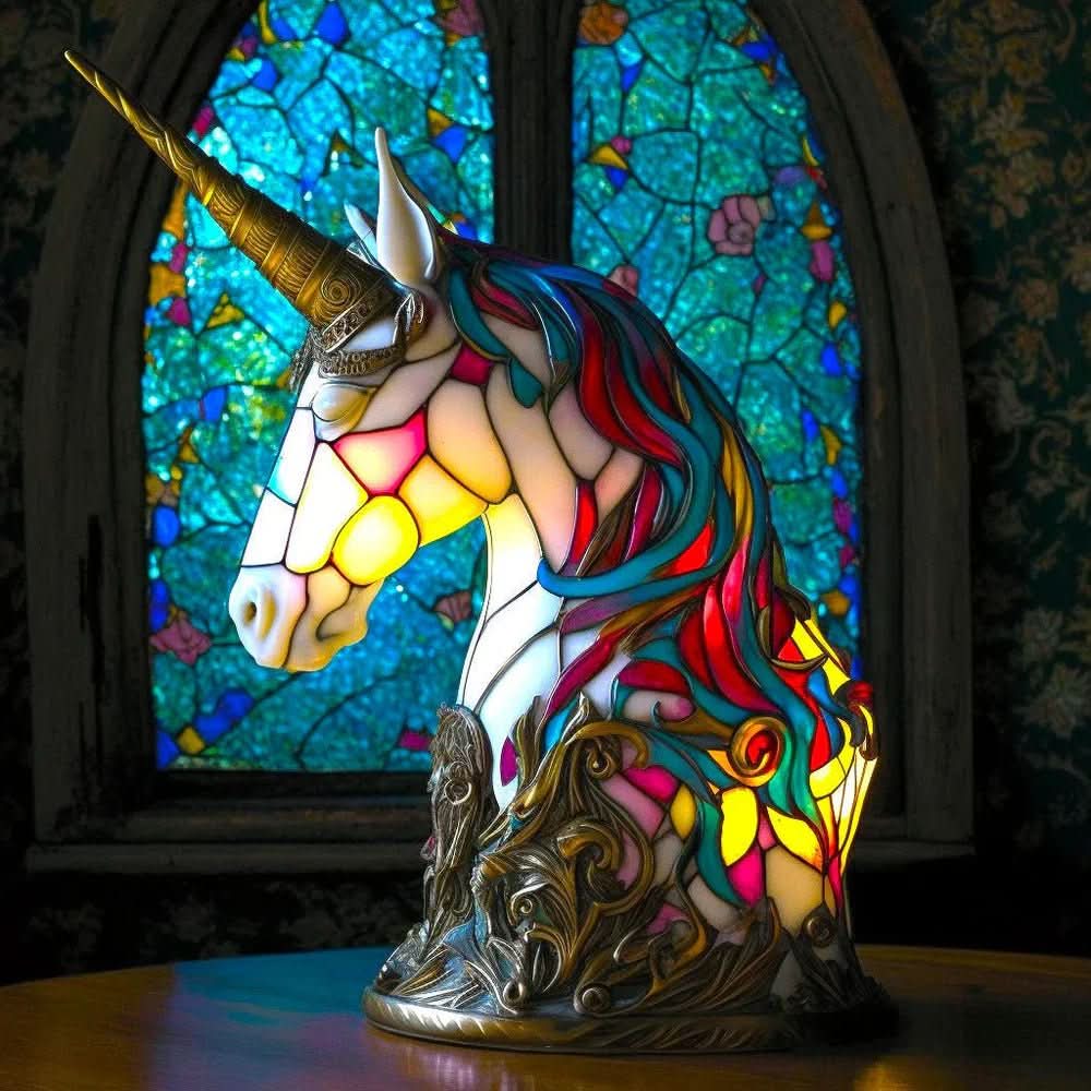 DYRGLANS bordlampe i glas med dyremotiv – billede 8