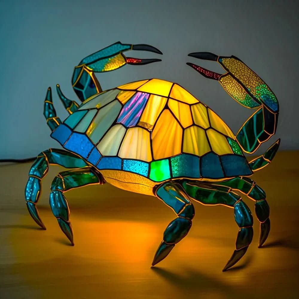 DYRGLANS bordlampe i glas med dyremotiv – billede 9