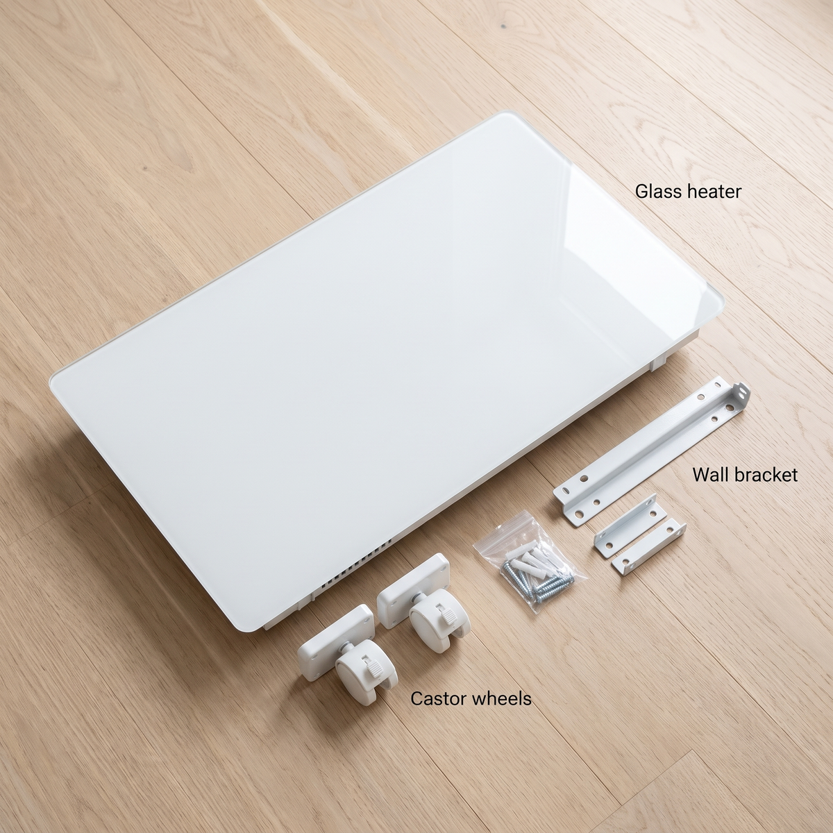 Elektrisk glaspanel elvarmer med termostat – billede 6