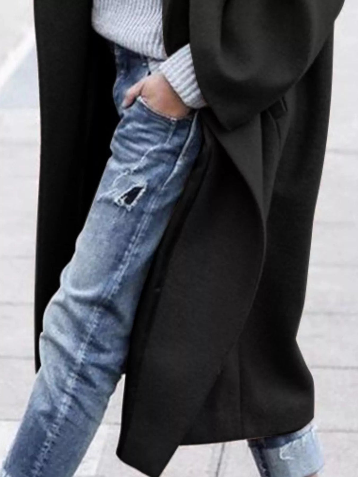 ELLEVANG oversized lang frakke til damer – billede 7