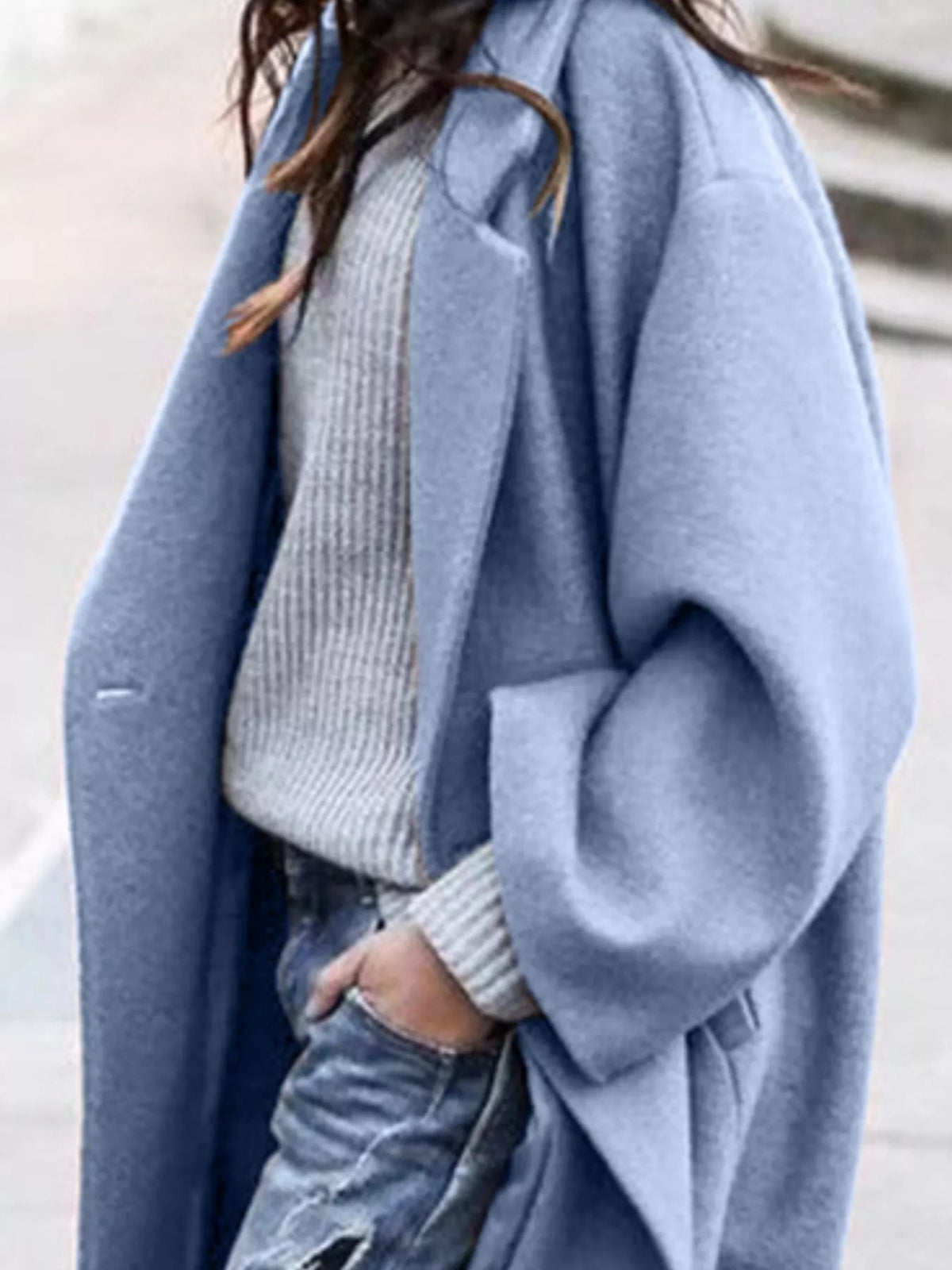 ELLEVANG oversized lang frakke til damer – billede 9