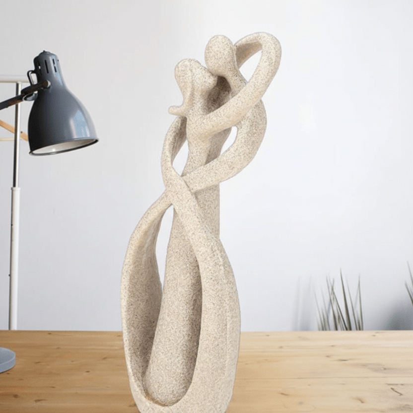 FAVNSTEN abstrakt skulptur i resin, 25 cm høj – billede 3