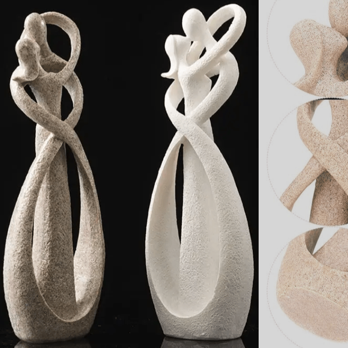 FAVNSTEN abstrakt skulptur i resin, 25 cm høj – billede 4