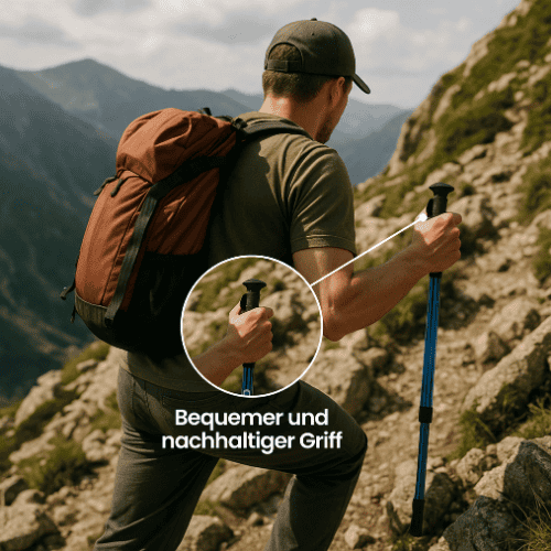 Justerbare vandrestave i aluminium med skridsikre spidser – billede 5