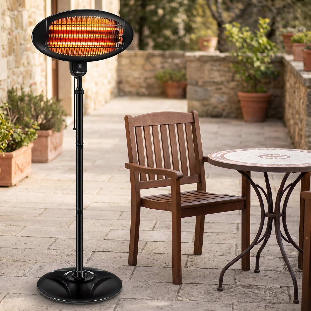 Fritstående infrarød terrassevarmer 2000 W – billede 6