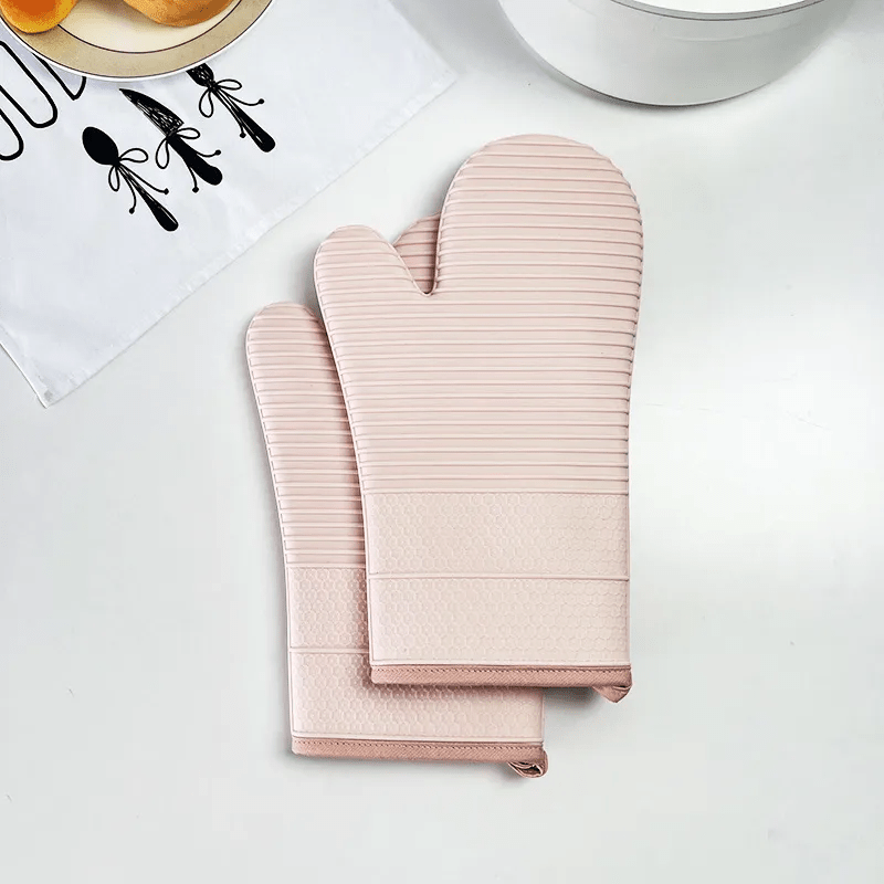 GRYDEHOLM skridsikre ovnhandsker i silikone i pink – billede 7
