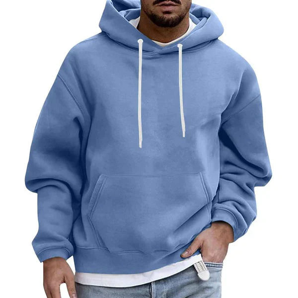 Lang blød hoodie til mænd med rummelig hætte – billede 7
