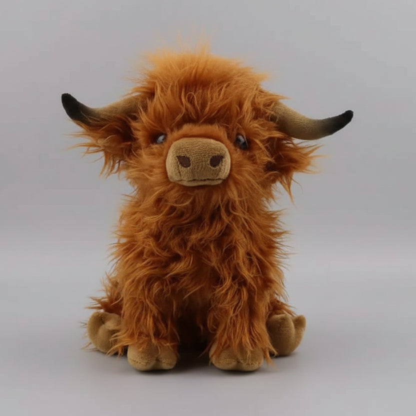 Blød bamse på 25 cm formet som en highland ko – billede 9