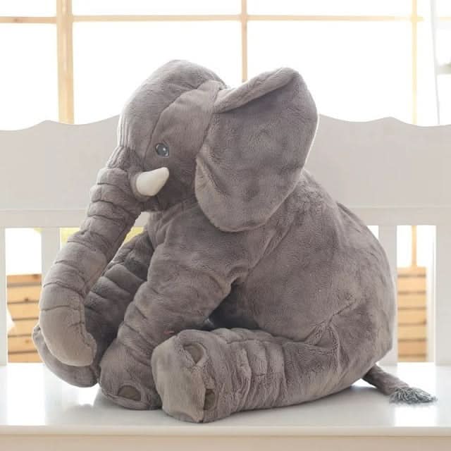 Superblød bamsepude formet som elefant i plys – billede 5