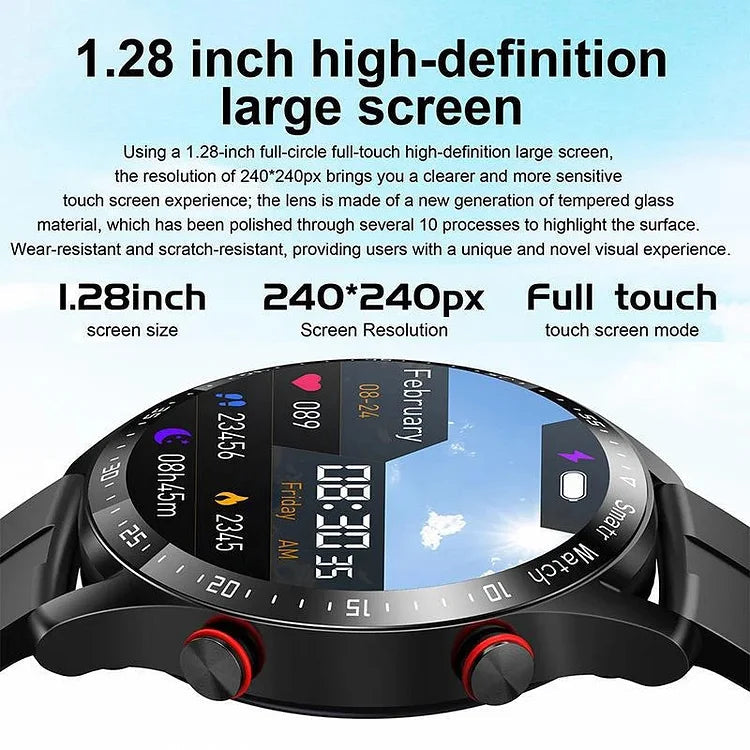 Smartwatch med blodsukkerkontrol uden prik, NFC og Bluetooth-opkald – billede 11