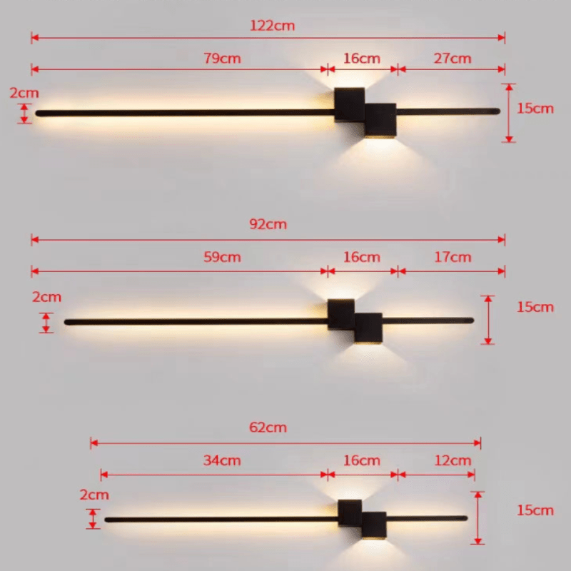 LINJEFALD minimalistisk LED-væglampe – billede 10