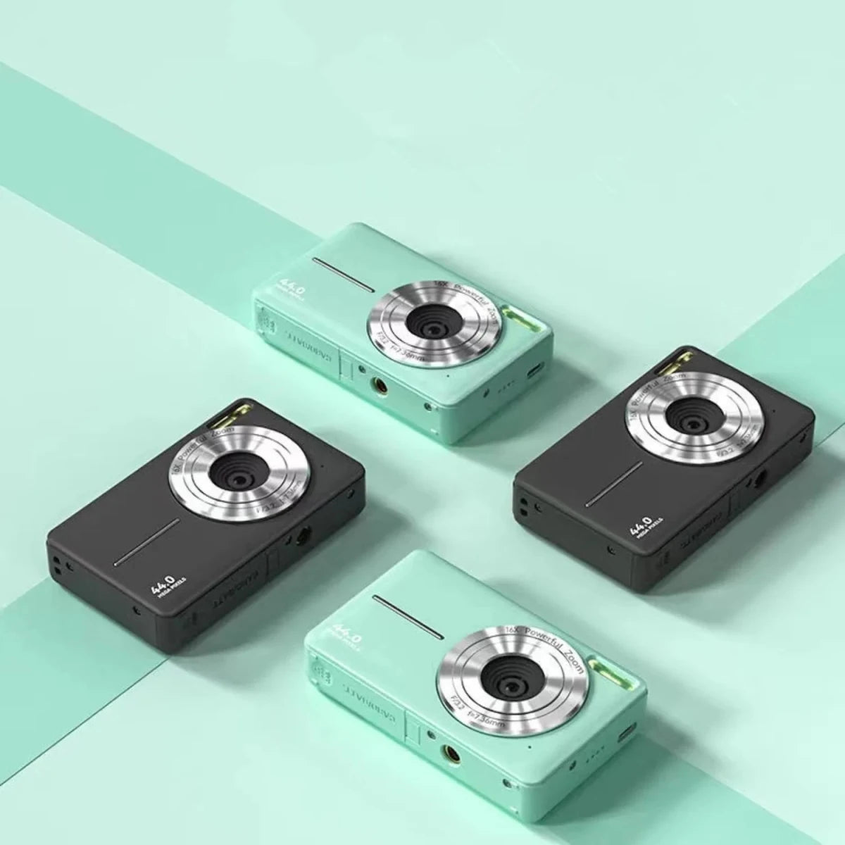 Kompakt digitalkamera i vintagestil med metalhus – billede 3