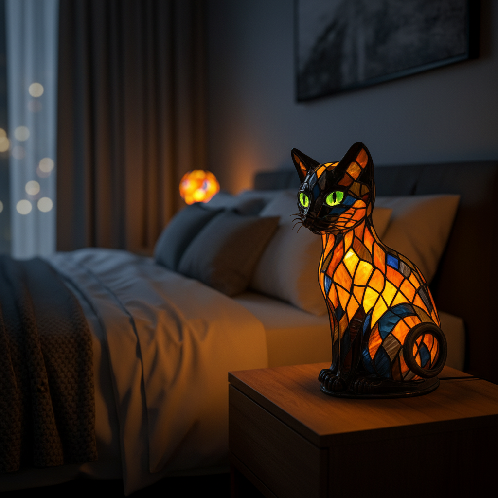 MISSELYS LED natlampe i kattedesign – billede 4