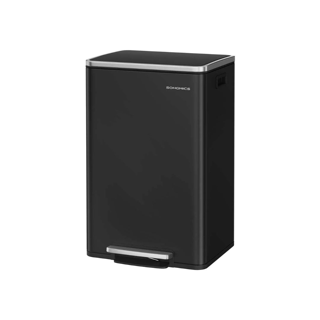50L affaldsspand i rustfrit stål med pedal og soft-close låg – produktvisning 1 | Noreva Home