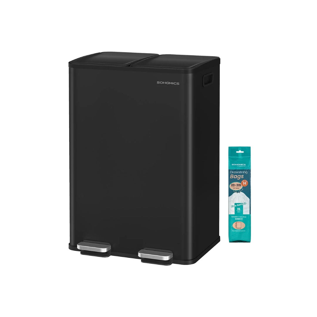 60L dobbelt pedalspand med udtagelige beholdere – produktvisning 1 | Noreva Home