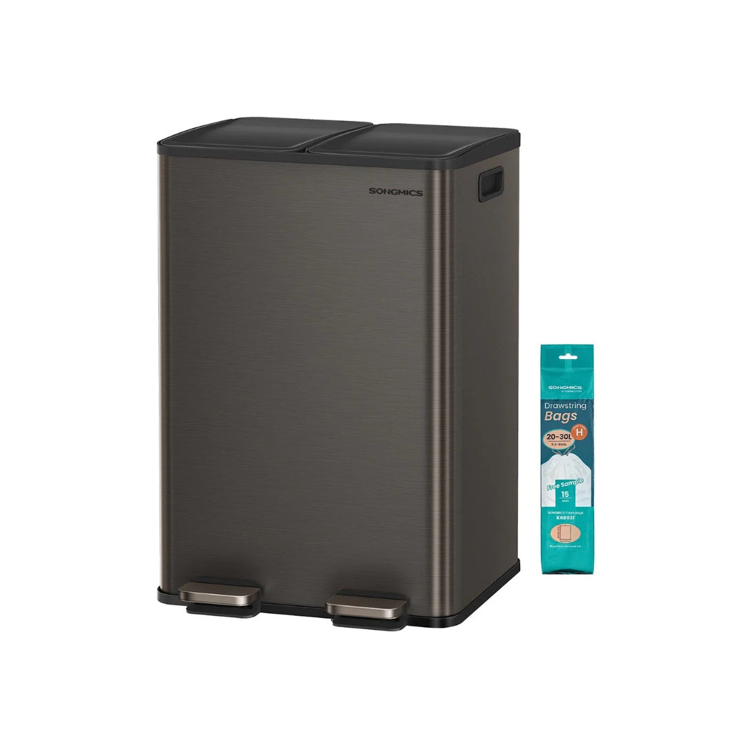 60L dobbelt pedalspand med udtagelige beholdere – produktvisning 2 | Noreva Home