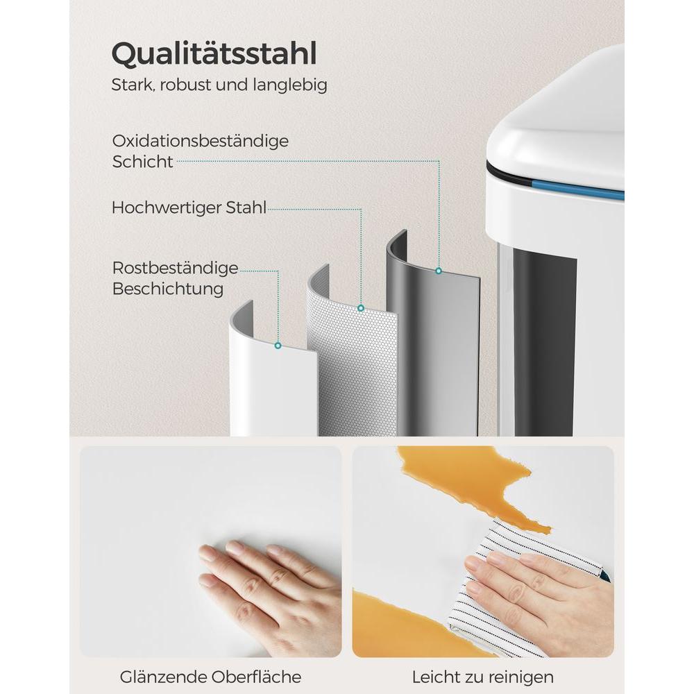 Affaldssorteringsspand 40 Liter med 2 Rum – Kompakt Skraldespand til Kildesortering – produktvisning 7 | Noreva Home