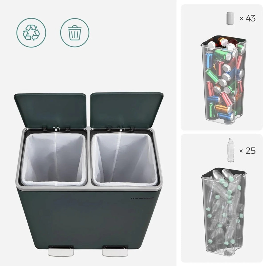 Affaldsspand i rustfrit stål med pedal – produktvisning 6 | Noreva Home