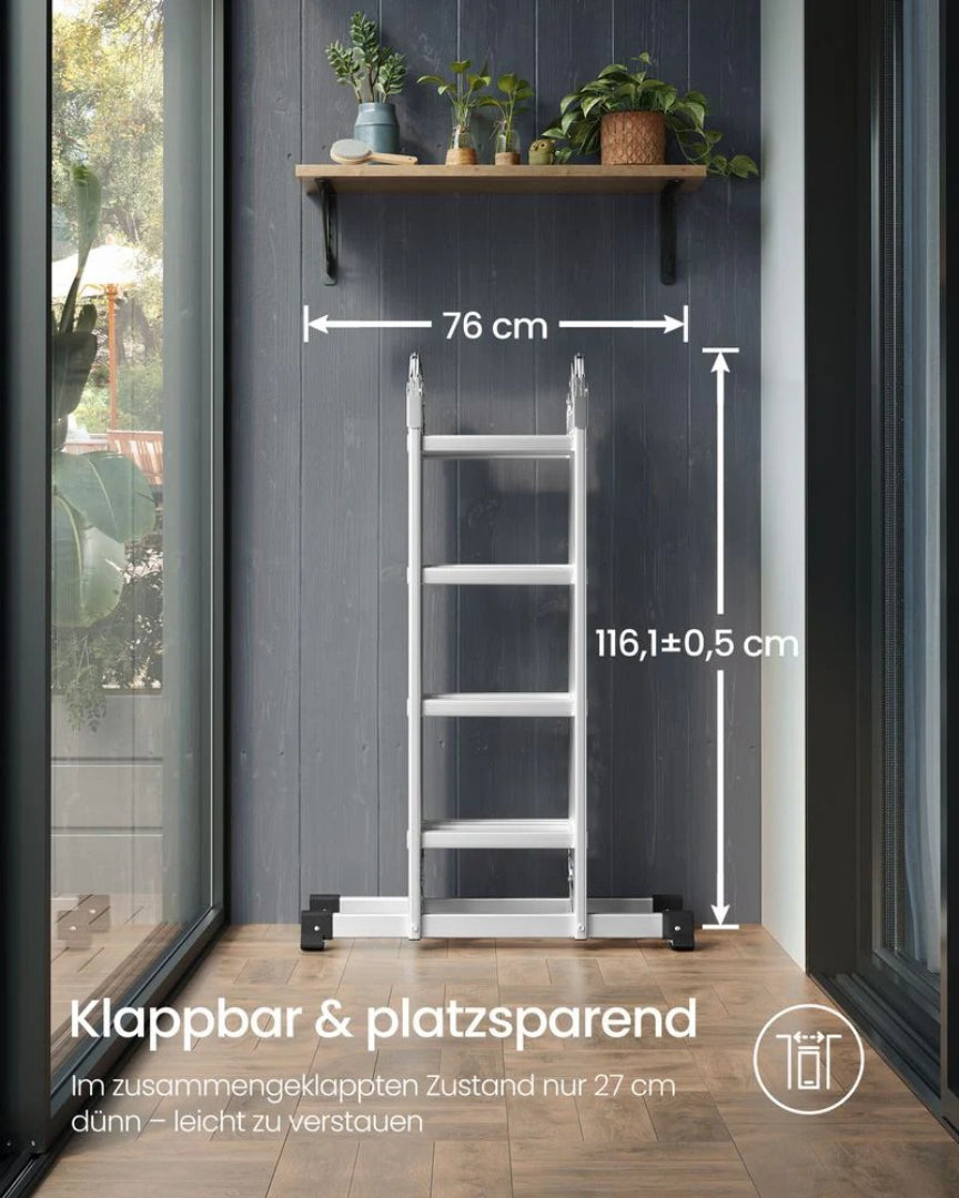 Aluminium foldestige 6-i-1 multifunktionsstige – produktvisning 8 | Noreva Home