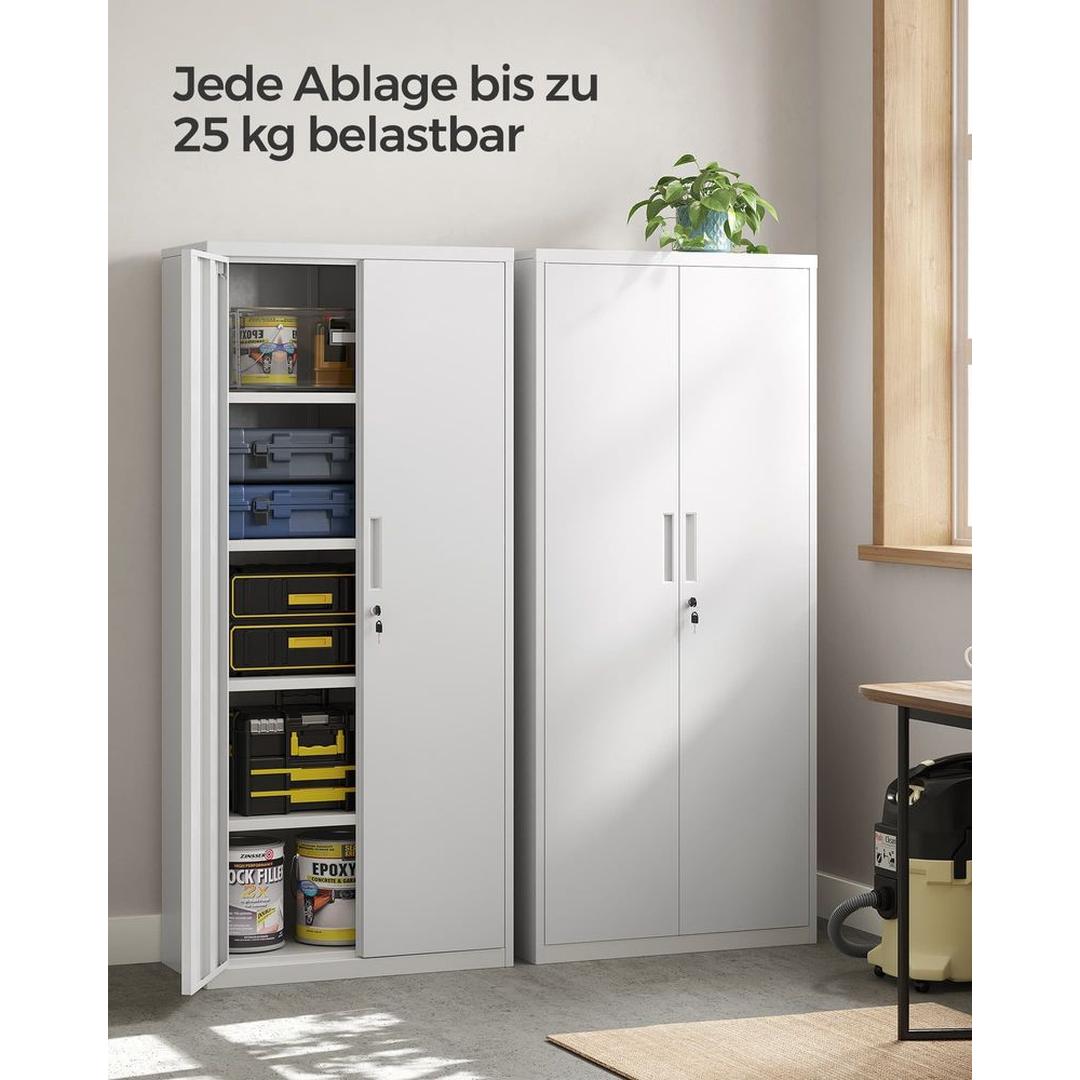 Arkivskab med 2 Låger – Aflåseligt Opbevaringsskab til Kontor og Hjemmearbejdsplads – produktvisning 15 | Noreva Home