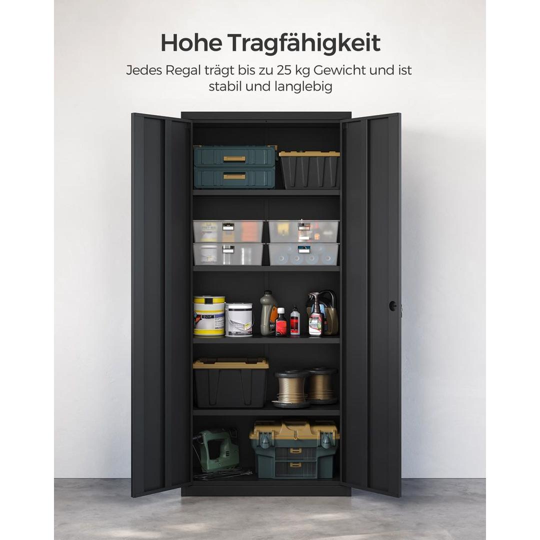 Arkivskab med 2 Låger – Aflåseligt Opbevaringsskab til Kontor og Hjemmearbejdsplads – produktvisning 25 | Noreva Home