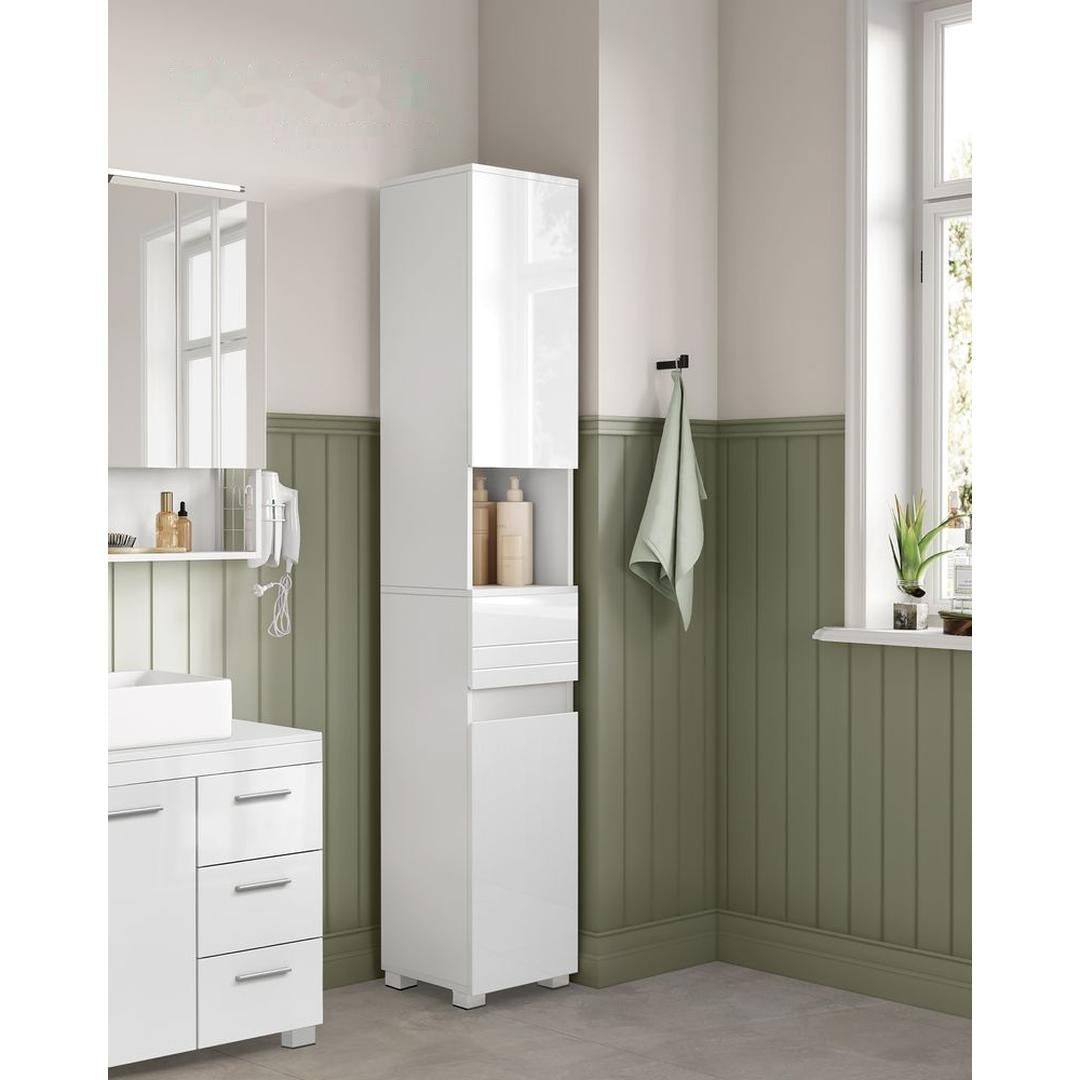 Badeværelsesskab 30 × 30 × 170 cm – Højskab med Over- og Underskab – produktvisning 3 | Noreva Home