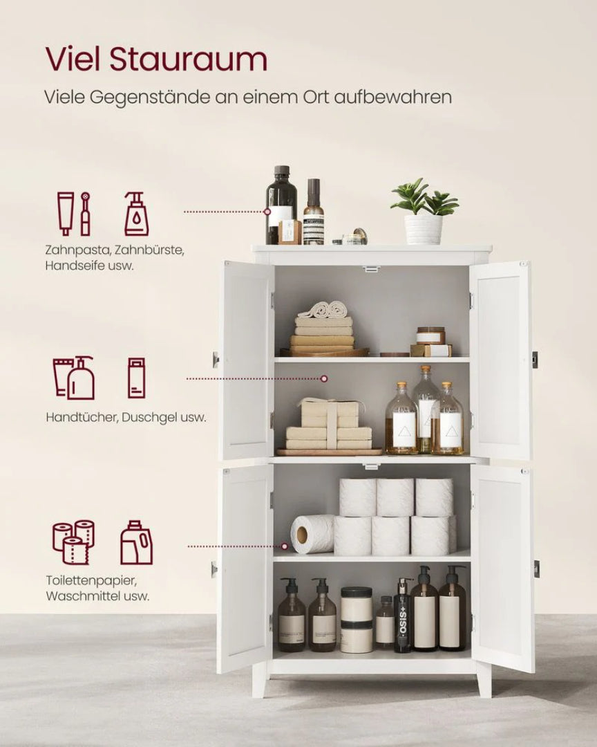 Badeværelsesskab med øvre og nedre opbevaringshylder – produktvisning 5 | Noreva Home