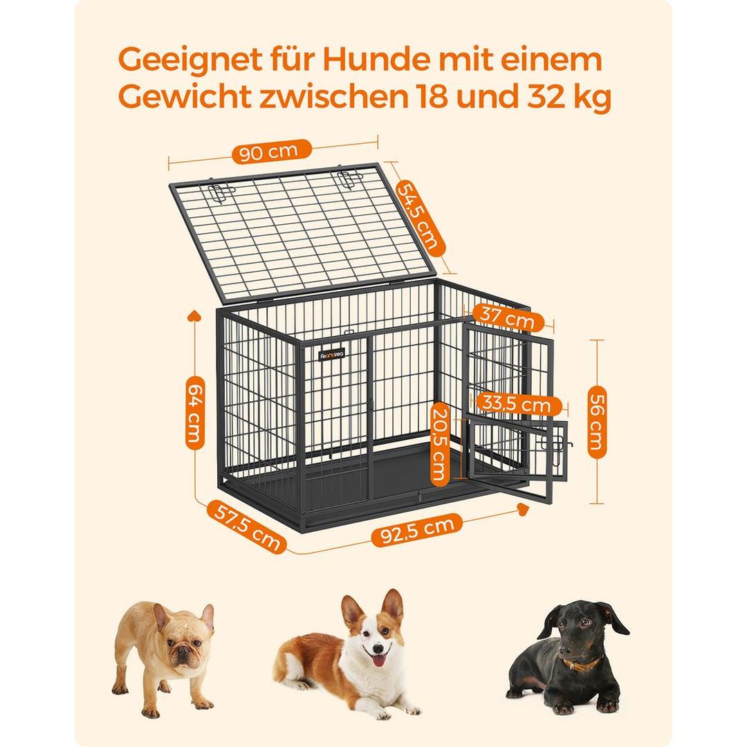 Bærbart Hundebur med Solid Konstruktion – Foldbart Transportbur til Hund – produktvisning 6 | Noreva Home