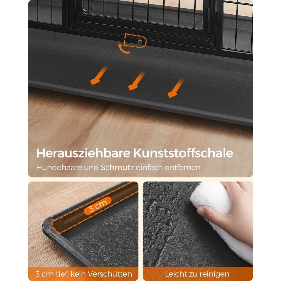 Bærbart Hundebur med Solid Konstruktion – Foldbart Transportbur til Hund – produktvisning 24 | Noreva Home