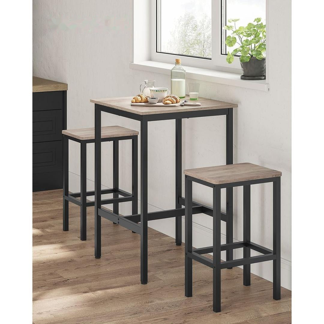 Barbord med stålstel – kvadratisk bord i industriel stil – produktvisning 5 | Noreva Home