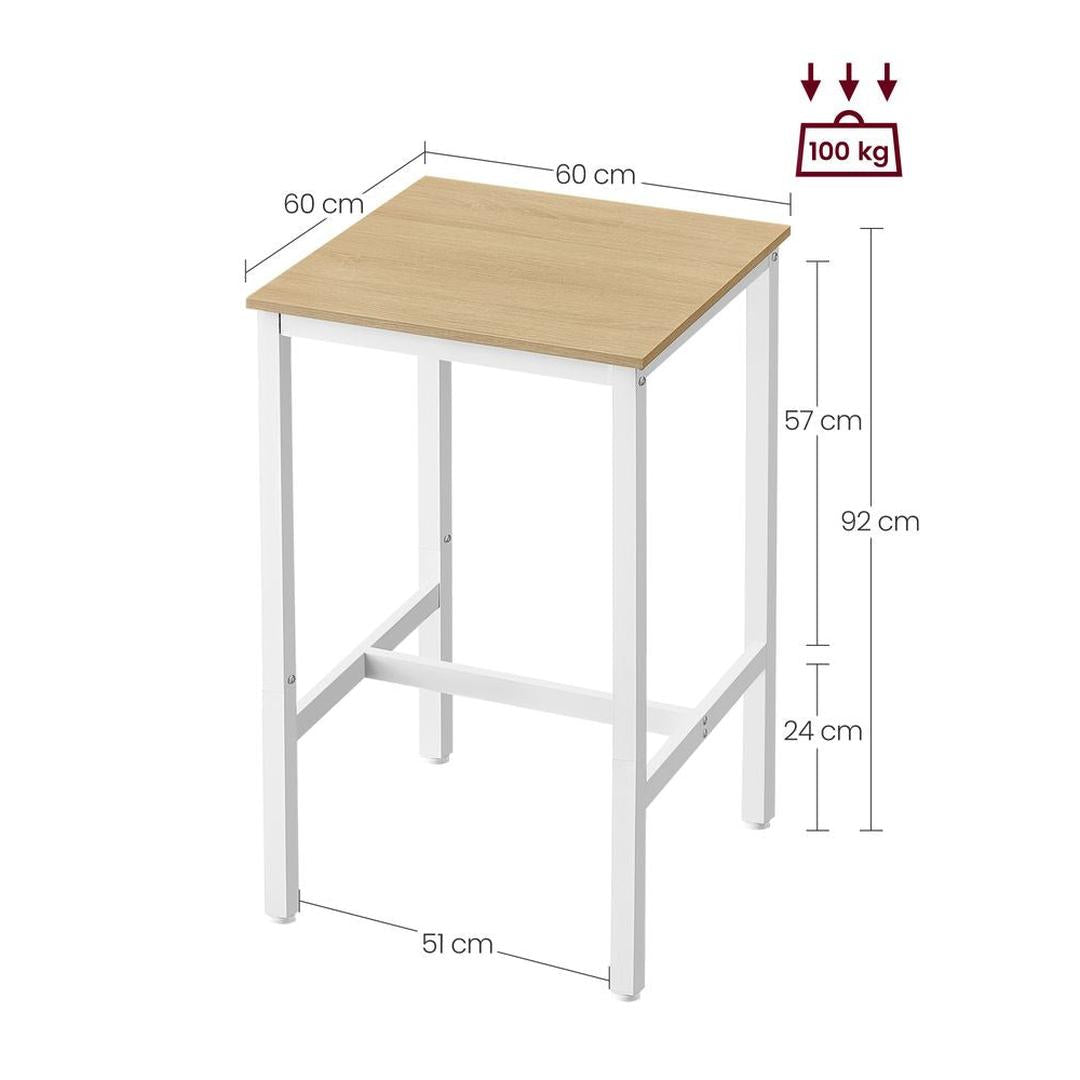 Barbord med stålstel – kvadratisk bord i industriel stil – produktvisning 26 | Noreva Home