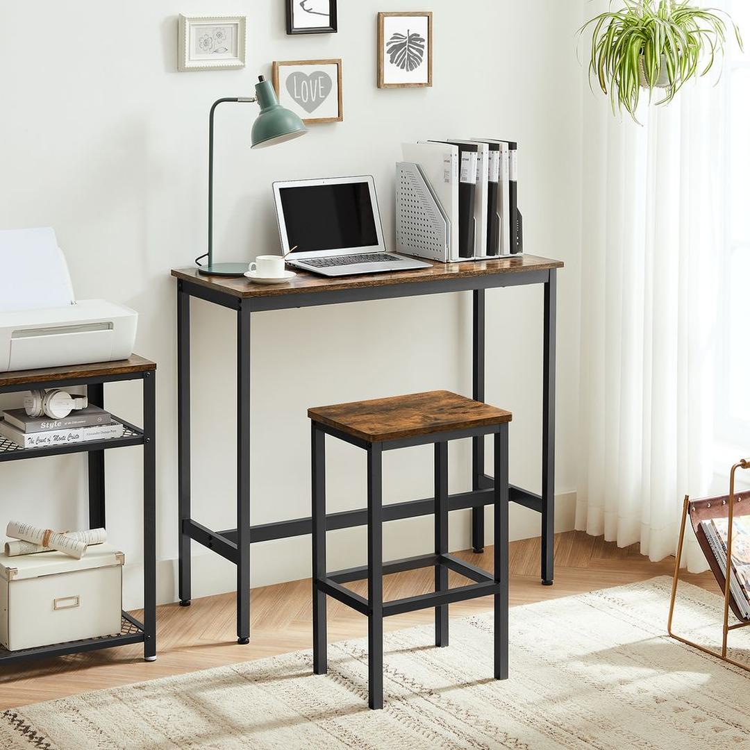 Barbordsæt i Industriel Stil – Højt Bord med Barstole til Køkken – produktvisning 7 | Noreva Home