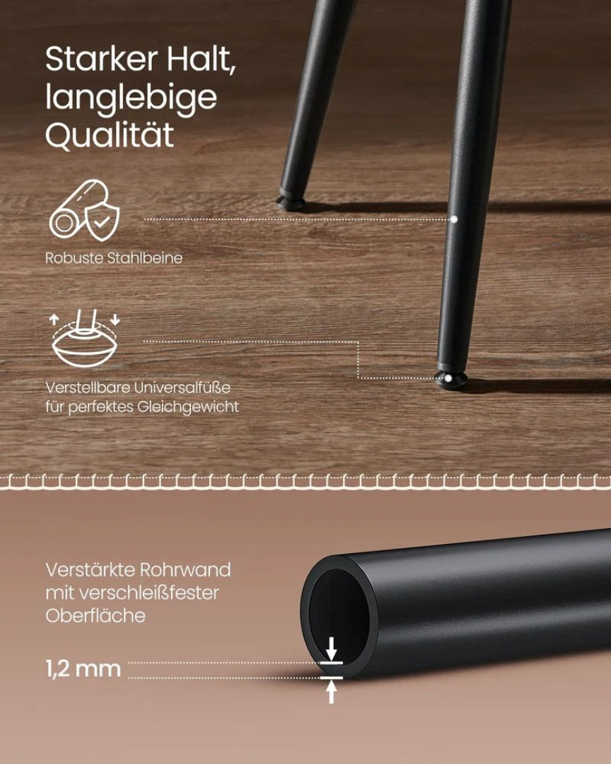 Barstole sæt med 2 med justerbare ben og fodstøtte – produktvisning 7 | Noreva Home