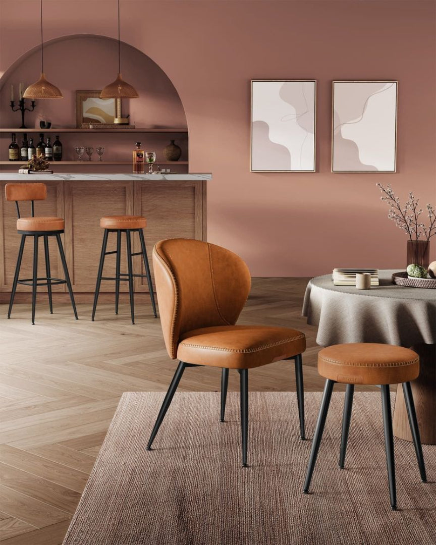 Barstole sæt med 2 med justerbare ben og fodstøtte – produktvisning 8 | Noreva Home