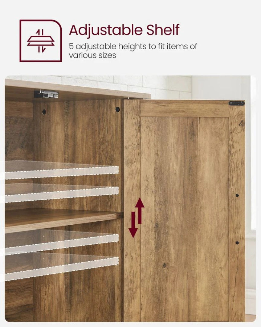 Buffetskab i landstil med 4 låger og justerbare hylder, produktvisning 11 | Noreva Home