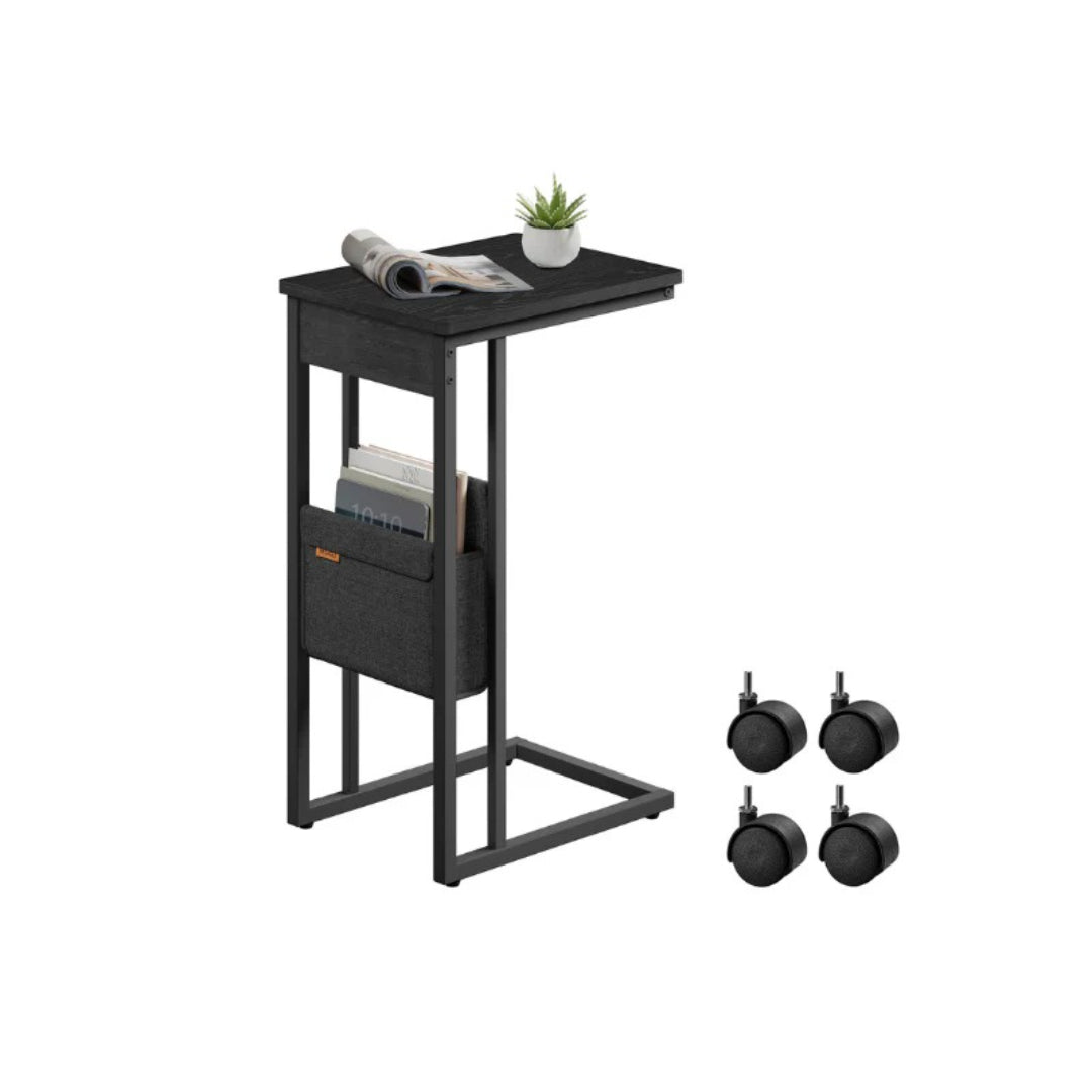 C-formet sidebord med ladestation og opbevaringspose, produktvisning 6 | Noreva Home