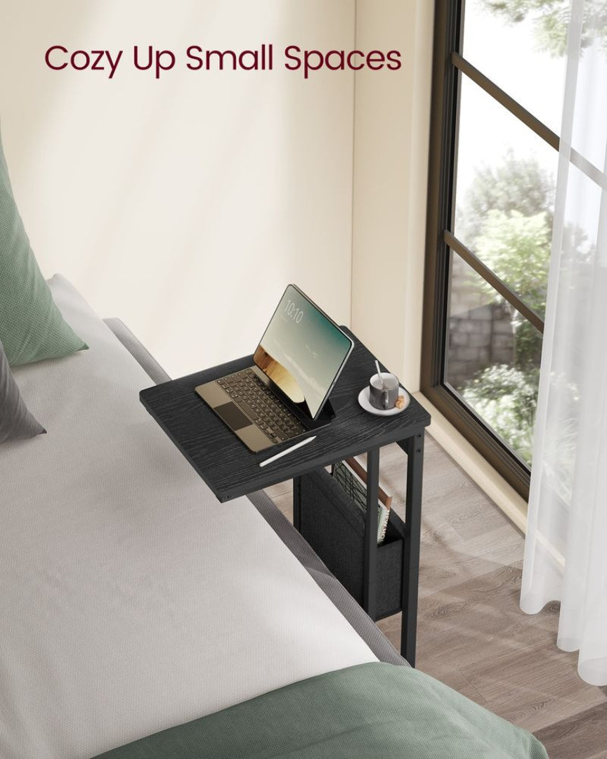 C-formet sidebord med ladestation og opbevaringspose, produktvisning 14 | Noreva Home