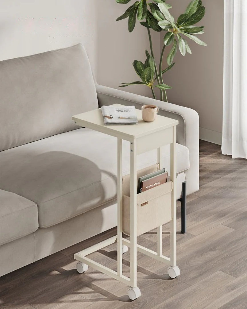 C-formet sidebord med ladestation og opbevaringspose, produktvisning 28 | Noreva Home